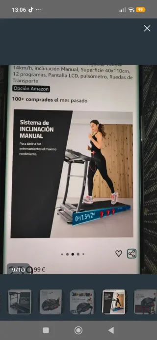 Cinta de correr FITFIU Fitness