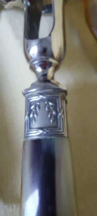 Set Cubiertos Servir Madera y Metal