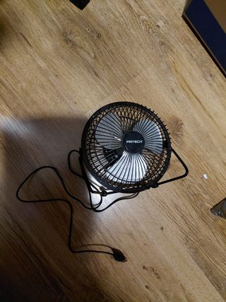 Ventilador PRITECH USB Negro/Plateado