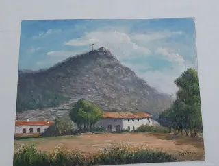 Cuadro paisaje de la hermita de san Cristóbal.