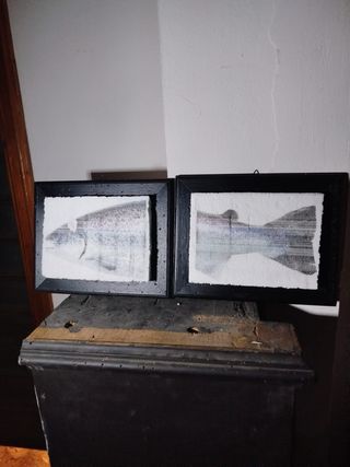 Coppia quadri tecnica stampa giapponese anni '90