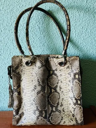 Bolso Prada Gris y Marrón Piel