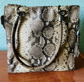 Bolso Prada Gris y Marrón Piel