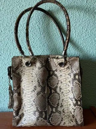 Bolso Prada Gris y Marrón Piel