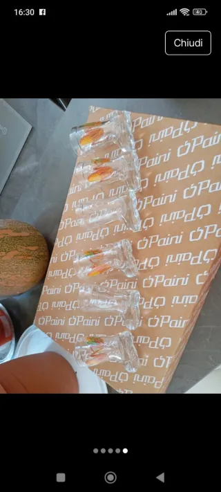 Bicchieri shot decorati con pesci