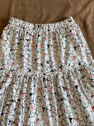 Falda larga Zara estampada algodón XS