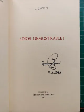 Libro "¿Dios demostrable?" - J. Javaux