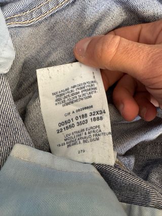 Levi's 501 W32 L33 Jeans Blu