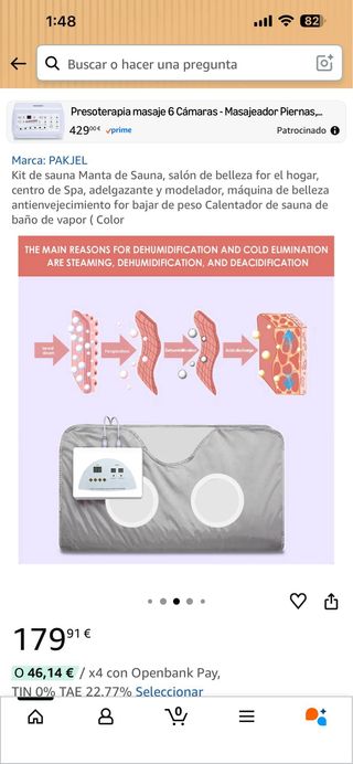 Kit Sauna Manta Presoterapia PAKJEL