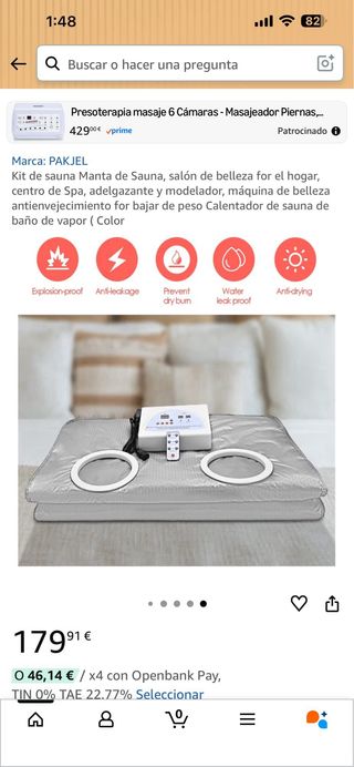 Kit Sauna Manta Presoterapia PAKJEL