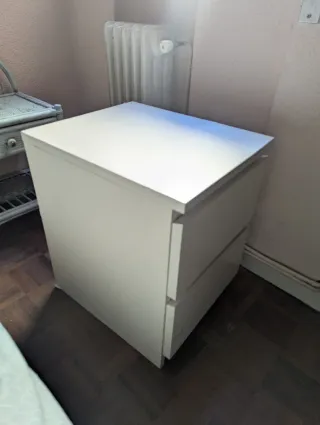 Mesilla de noche IKEA Malm blanca