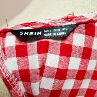 Vestido cuadros vichy Shein