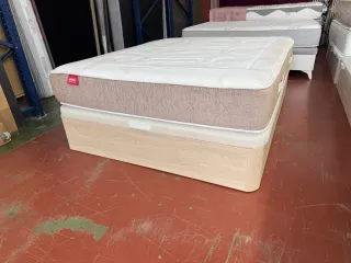 150x190 CANAPE MADERA ROBLE TAPA3D GRANBOX COLCHO