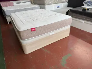 150x190 CANAPE MADERA ROBLE TAPA3D GRANBOX COLCHO