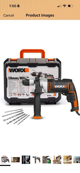 WORX | Hammer Drill 810W | WX318 | 3,000 RPM | 48,