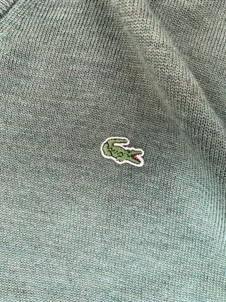 Jersey Lacoste Verde Cuello Pico