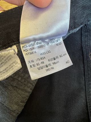 Levi's 501 Jeans W32 L32 Neri