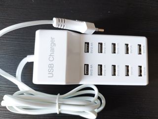 Cargador USB Múltiple 10 Puertos