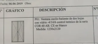 Puerta Aluminio oscilobatiente