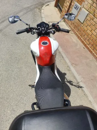 Suzuki SFV 650 Naked Roja y Blanca