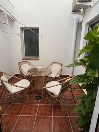 Conjunto Terraza Bambú 4 Sillas y Mesa