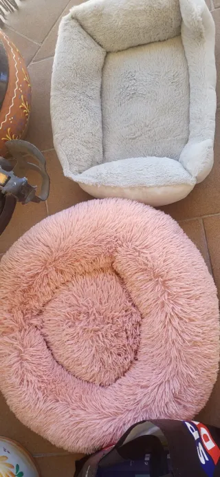 Camitas para gatos (rosa y gris)
