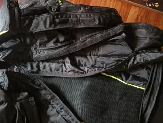 Chaqueta Moto Hombre Negra y Amarilla