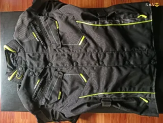 Chaqueta Moto Hombre Negra y Amarilla