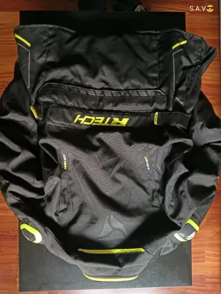 Chaqueta Moto Hombre Negra y Amarilla