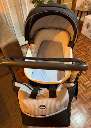 Carrito Bebé Triolove Gris-Negro