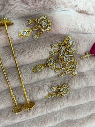 Aderezo Fallera Niña Oro y Perlas