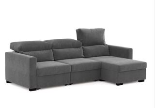 Sofá chaise longue gris oscuro. Nuevo.