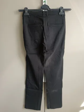 Pantaloni eleganti neri con piccoli pois
