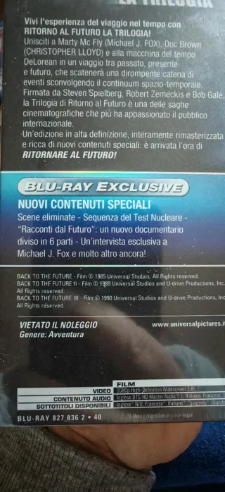 Cofanetto Blu-ray Ritorno al Futuro - La Trilogia