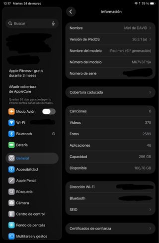 iPad mini 6 Starlight 256 GB