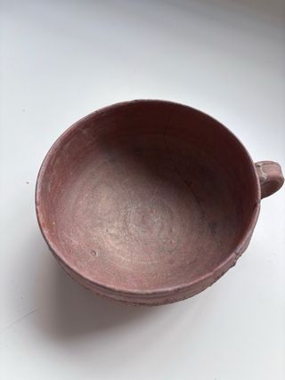 Cuenco antiguo cerámica rústica estilo romano