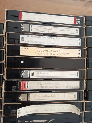 Megalote VHS antiguas, programas de TV