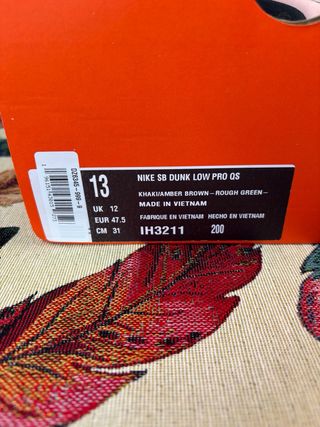 NIKE SB DUNK LOW T47.5