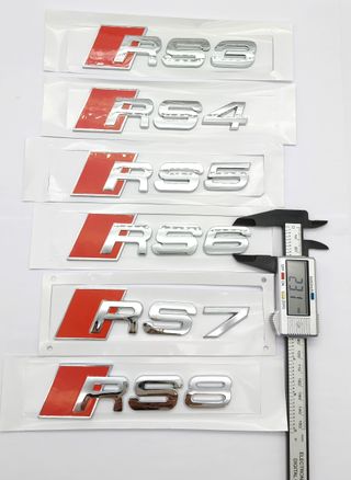 EMBLEMA TRASERO LETRAS AUDI RS6 CROMADO