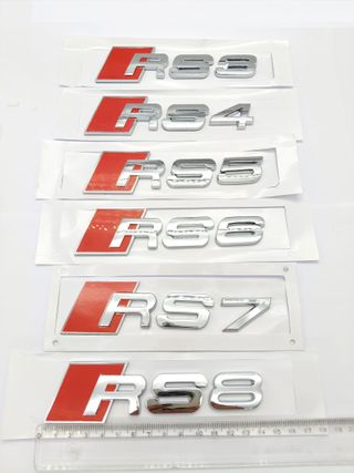 EMBLEMA TRASERO LETRAS AUDI RS6 CROMADO