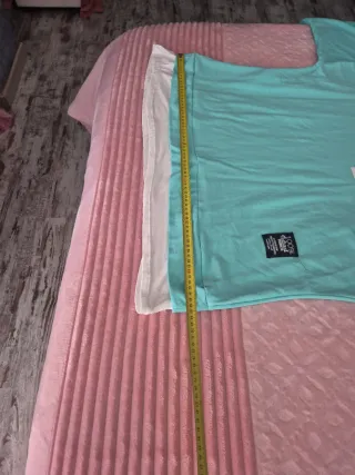 Camiseta señora verde y blanca