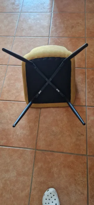 2 Sillas Comedor Tapizadas Amarillo