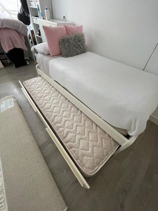 Cama nido blanca 2 colchones 90x200