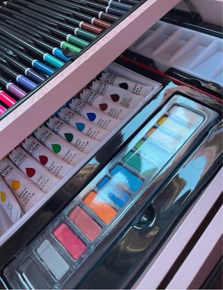 Maletín de dibujo rosa