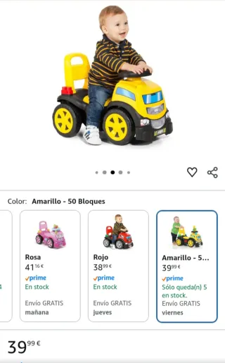 Correpasillos Camión Molto Infantil amarillo