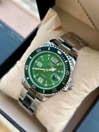 Orologio Zhowe Quarzo Verde Argento