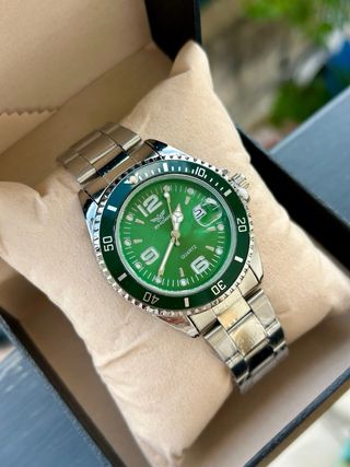 Orologio Zhowe Quarzo Verde Argento