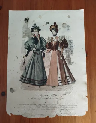 Láminas antiguas de moda El Salón de la Moda.