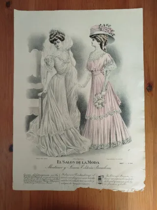Láminas antiguas de moda El Salón de la Moda.