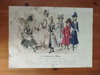 Láminas antiguas de moda El Salón de la Moda.